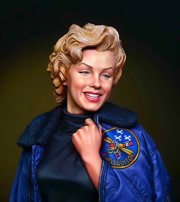 1/10 Modern Marilyn Monroe with Military Jacket, Resin Model Bust Kit, Unassembled and Unpainted