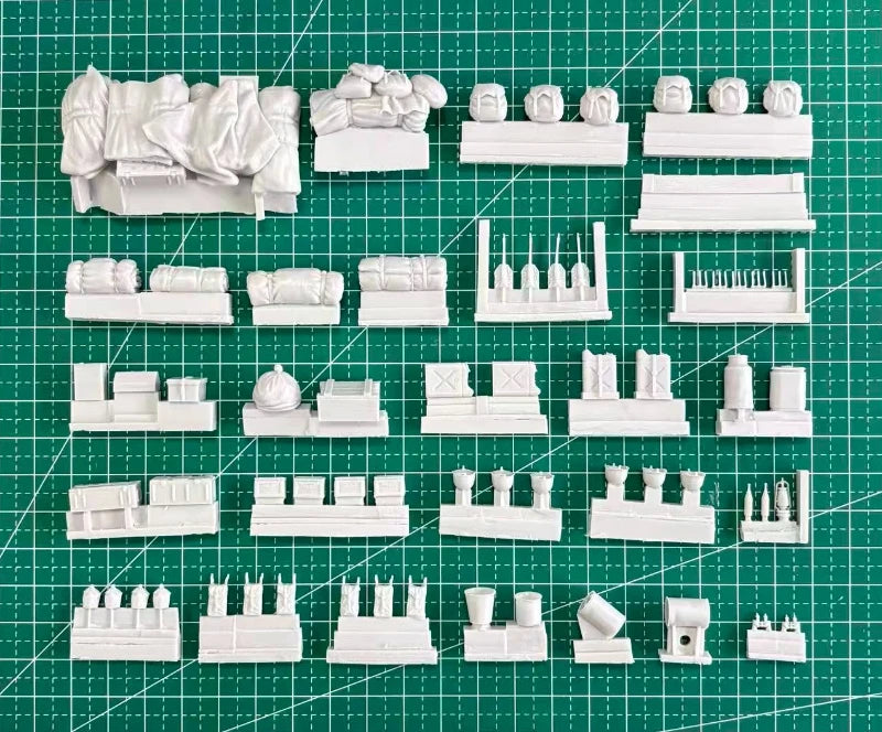 1/35 WWII Sherman M4A1 Stowage Set, Resin Model Accessory Kit, Unpainted