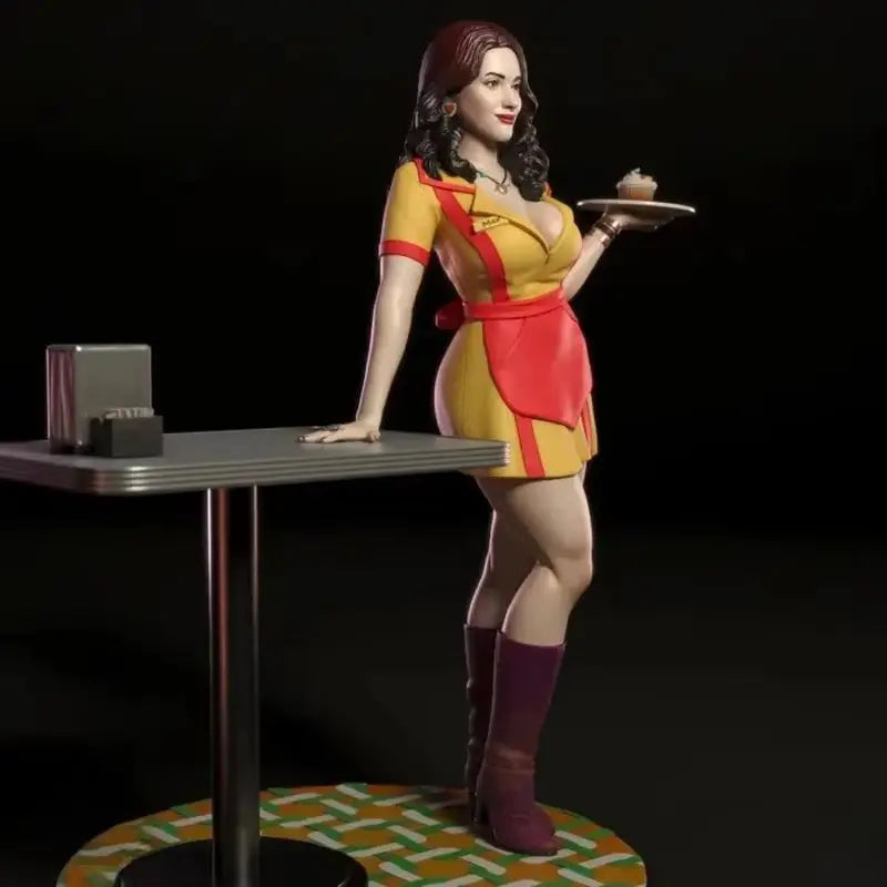 1/10 Waitress, Resin Model Figure Kit, Anime Theme, Unassembled and Unpainted