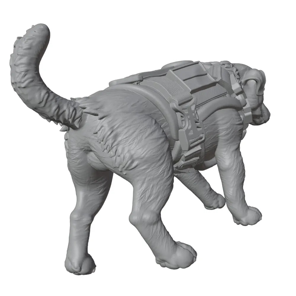 80mm Police Dog Labrador Retriever, Resin Model Figure Kit, Wildlife Theme, Unassembled and Unpainted