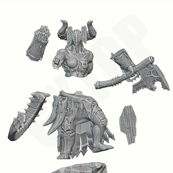 1/24 Demon Warrior Beauty, Resin Model Figure Kit, Fantasy Theme, Unassembled and Unpainted