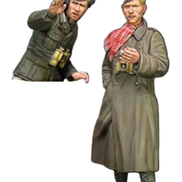1/35 WWII German Military Commanders, 2 Figures, Resin Model Figure Kit, Unassembled and Unpainted