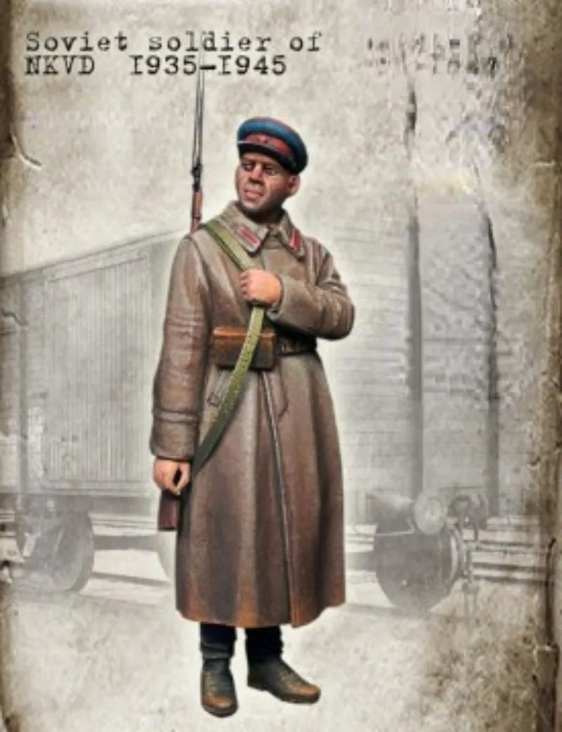 1/35 WWII Soviet NKVD Soldier, Resin Model Figure Kit, Unassembled and Unpainted