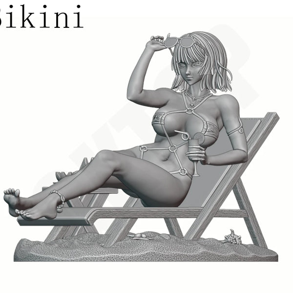 1/24 Beach Beauty, Resin Model Figure Kit, Anime Theme, Unassembled and Unpainted