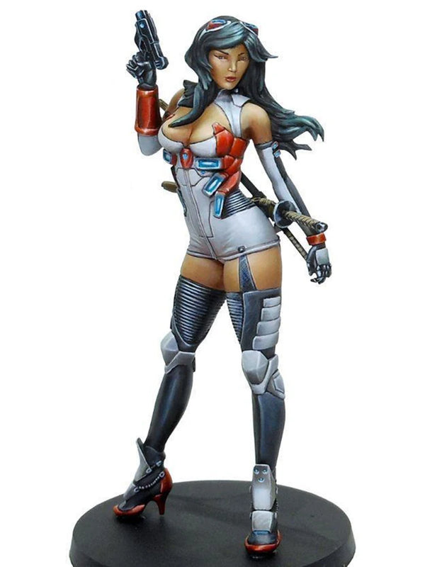 1/24 Female Pilot, Resin Model Figure Kit, Sci-Fi Theme, Unassembled and Unpainted