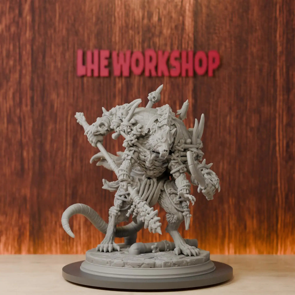 38mm Rat King Monster Boss, Resin Model Figure Kit, Fantasy Theme, Unassembled and Unpainted