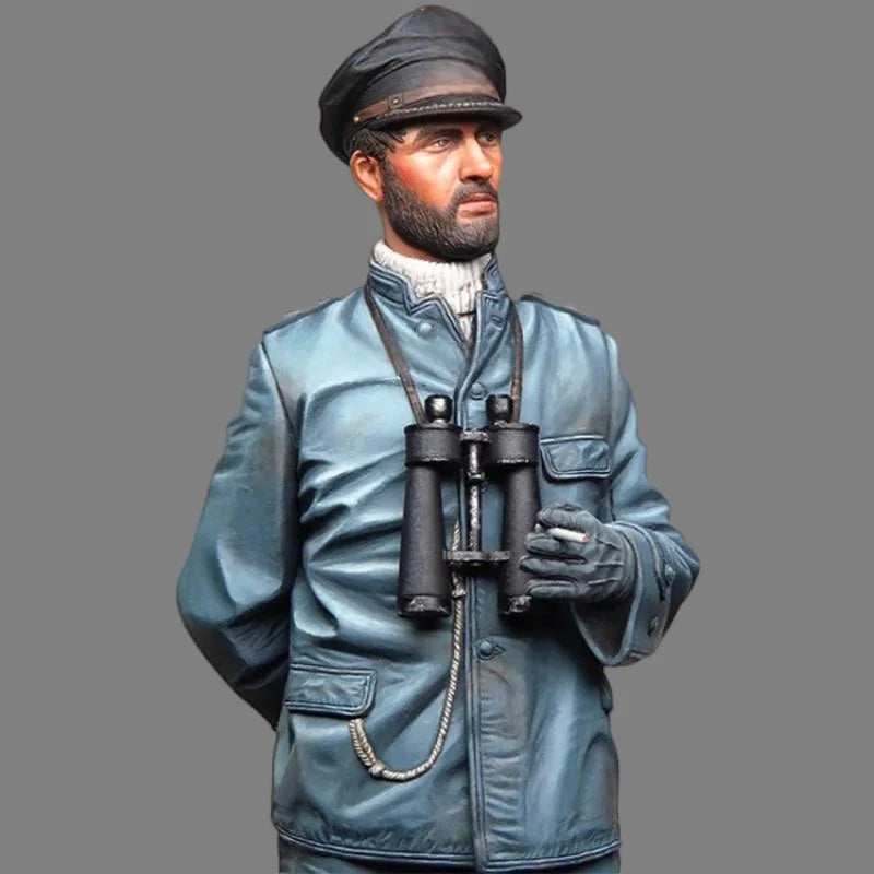1/16 WWII German Luftwaffe Officer with Binoculars, Resin Model Figure Kit, Unassembled and Unpainted