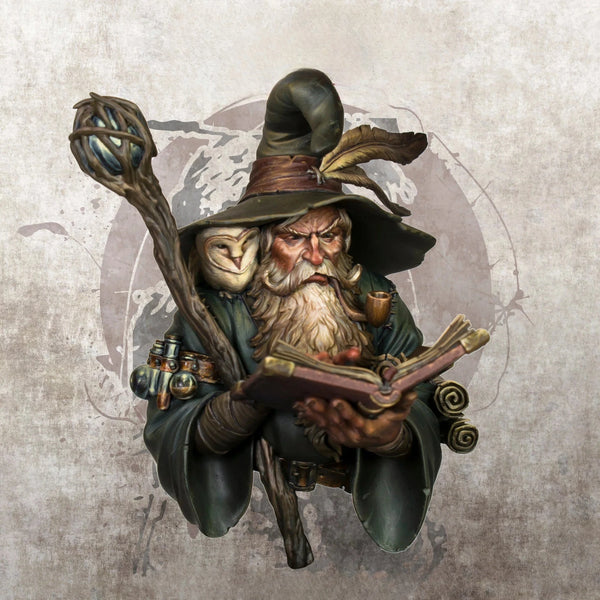 1/10 Dwarf Wizard, Resin Model Bust Kit, Fantasy Theme, Unassembled and Unpainted