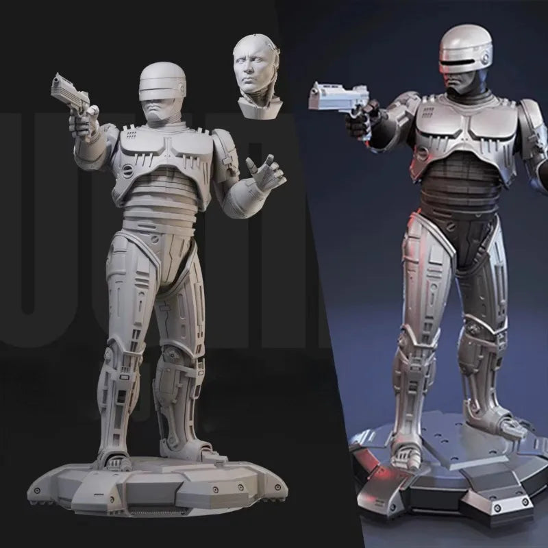 1/24 Modern Sci-Fi X-Cops Robot Officer, Resin Model Figure Kit, Unassembled and Unpainted