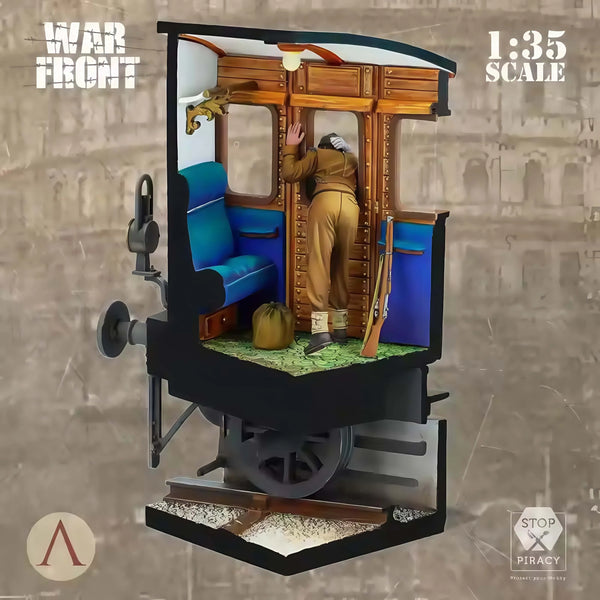 1/35 WWII London Civilians at Charing Cross, 2 Figures, Resin Model Diorama Kit, Unassembled and Unpainted
