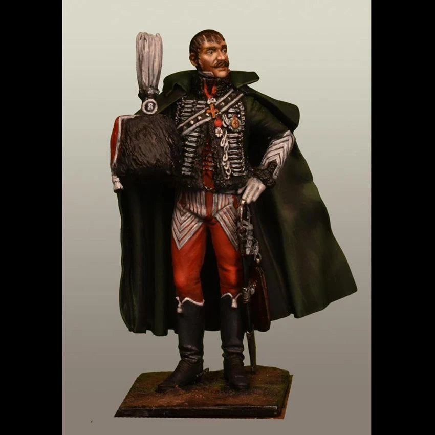 1/32 Napoleonic British Hussars Officer, Resin Model Figure Kit, Unassembled and Unpainted