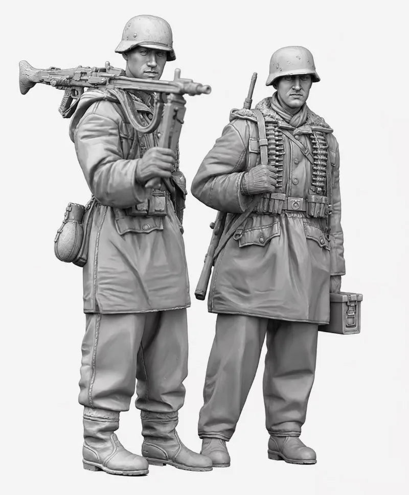 1/35 WWI German Imperial Army Soldiers, 2 Figures, Resin Model Figure Kit, Unassembled and Unpainted