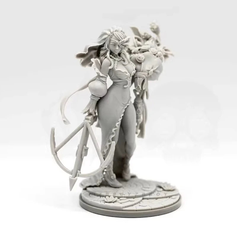 38mm Flower Girl Angel, Resin Model Figure Kit, Fantasy Theme, Unassembled and Unpainted