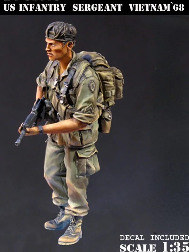 1/35 Vietnam War US Infantry Sergeant, Resin Model Figure Kit, Unassembled and Unpainted