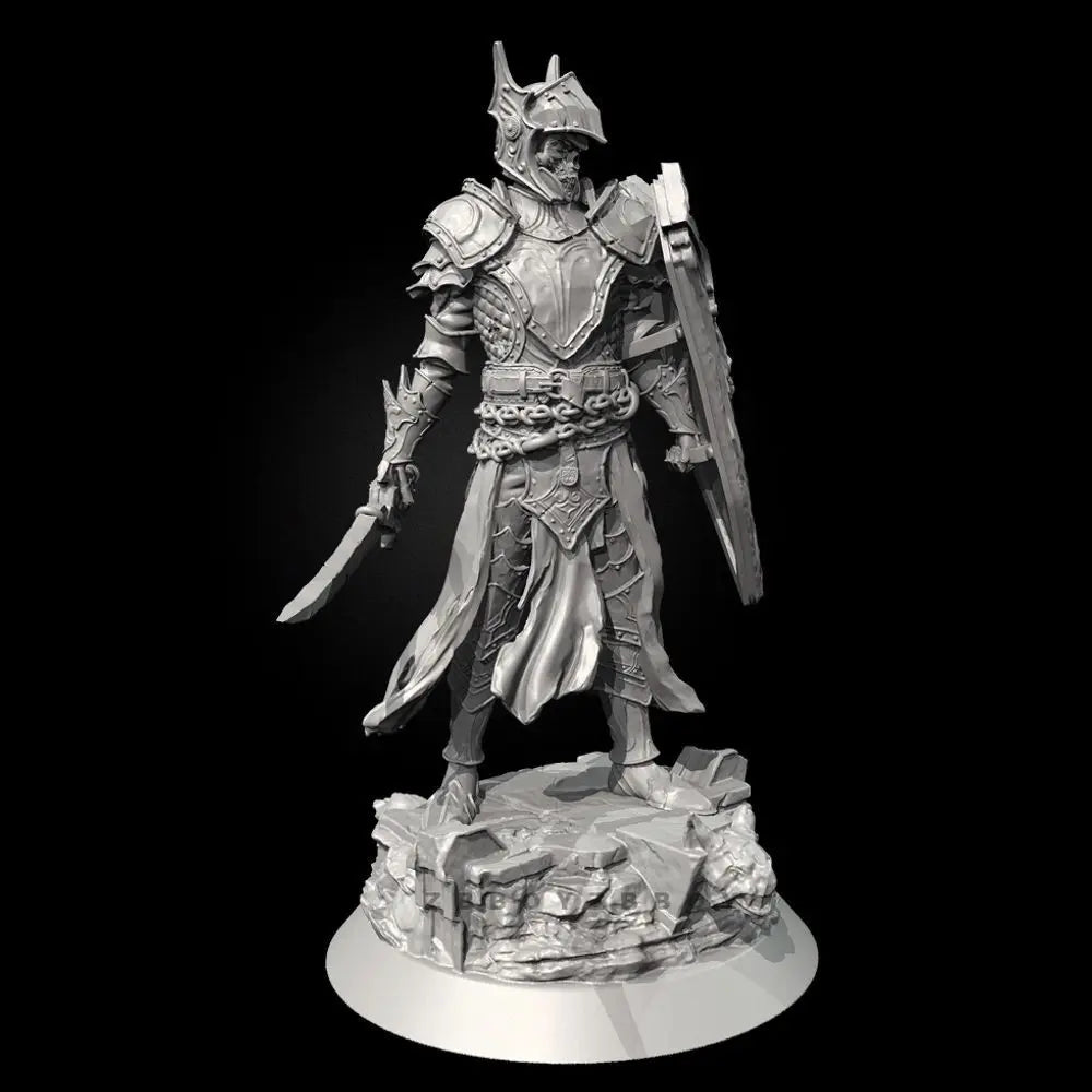 50mm Medieval Undead Knight, Resin Model Figure Kit, Unassembled and Unpainted