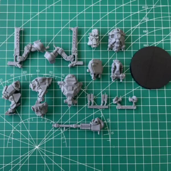 50mm Armored Warrior, Resin Model Figure Kit, Fantasy Theme, Unassembled and Unpainted