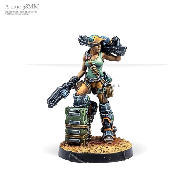 38mm Warrior, Resin Model Figure Kit, Sci-Fi Theme, Unassembled and Unpainted