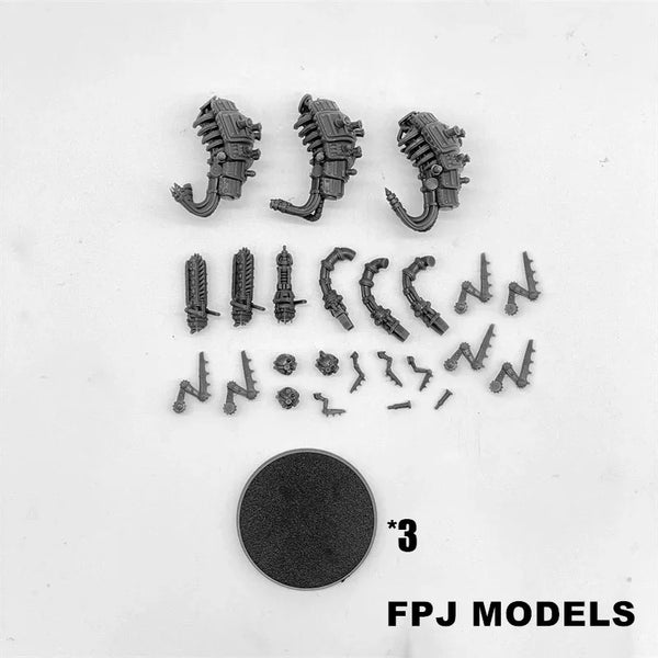 28mm Scavenger Assassinators, 15 Figures, Resin Model Figure Kit, Sci-Fi Theme, Unassembled and Unpainted