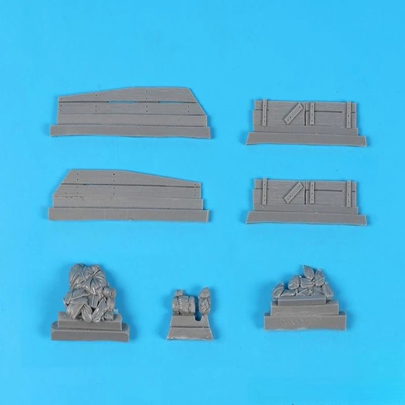1/72 WWII American M4A2 Sherman Stowage & Accessories, Resin Model Accessory Kit, Unpainted