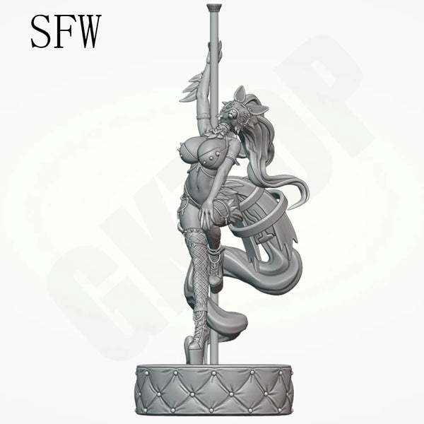 1/24 Fantasy Fox Dancer, Resin Model Figure Kit, Unassembled and Unpainted