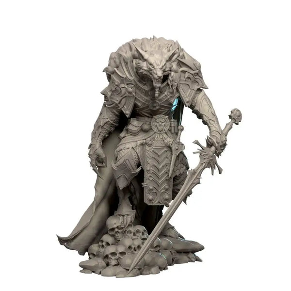 1/24 Dark Fantasy Armored Warrior, Resin Model Figure Kit, Fantasy Theme, Unassembled and Unpainted