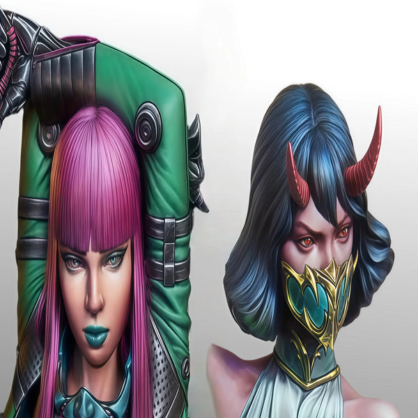Female Cyberpunk Assassins — 1/10 Resin Bust