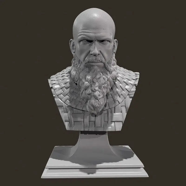 70mm Medieval Barbarian, Resin Model Bust Kit, Unassembled and Unpainted