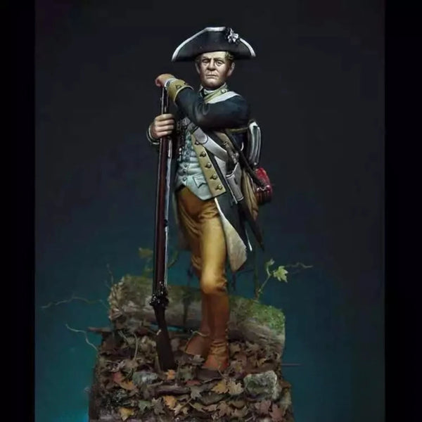 1/24 Napoleonic American Revolutionary Officer, Resin Model Figure Kit, Unassembled and Unpainted