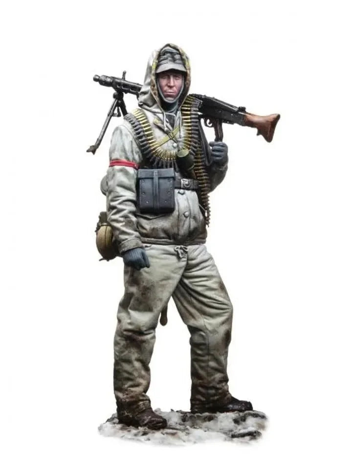 1/16 Modern Soldier with RPG and Ammo Belt, Resin Model Figure Kit, Unassembled and Unpainted