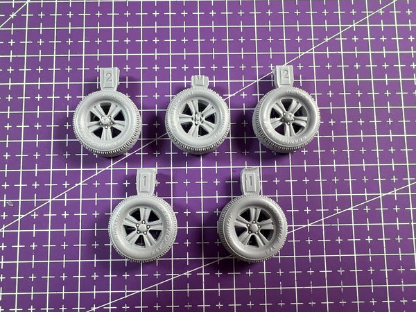 1/35 WWII Vehicle Tire Accessories, Resin Model Accessory Kit, Unpainted