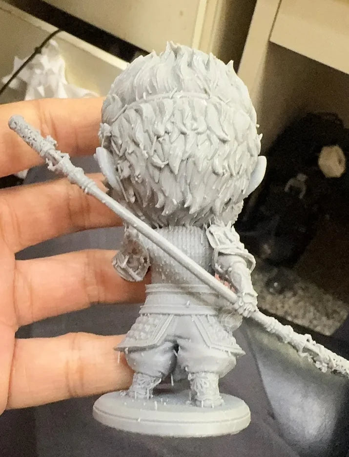 Sun Wukong Monkey King Chibi, Resin Model Figure Kit, Mythology Theme, Unassembled and Unpainted