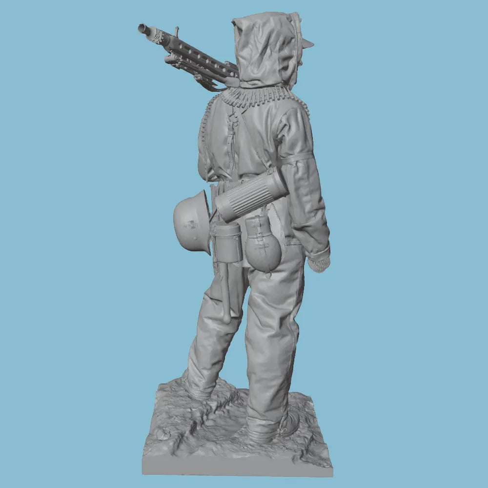 1/24 Modern Soldier with Rifle, Resin Model Figure Kit, Unassembled and Unpainted