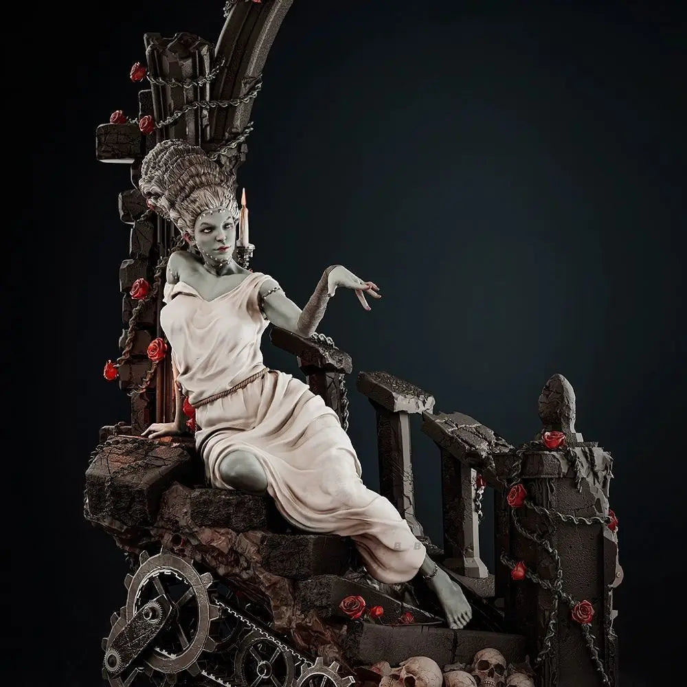 75mm Armored Female Warrior, Resin Model Figure Kit, Fantasy Theme, Unassembled and Unpainted