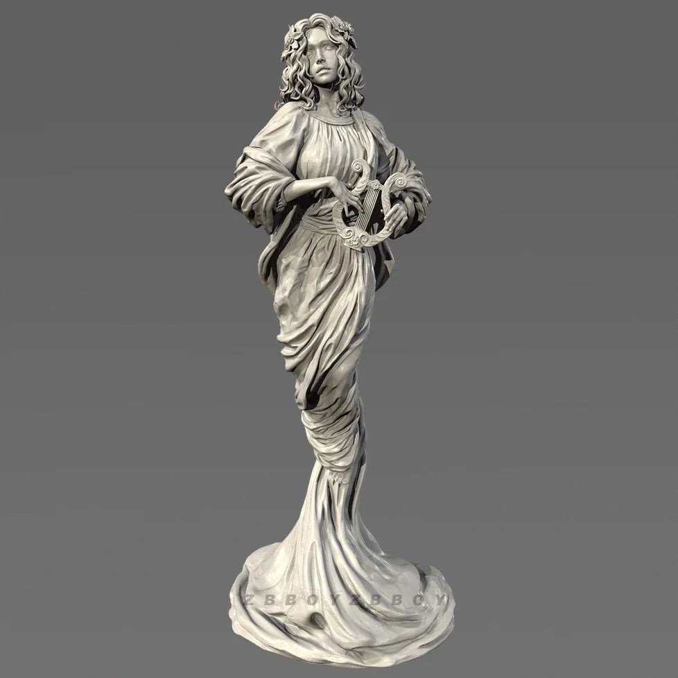 90mm Classical Maiden, Resin Model Figure Kit, Fantasy Theme, Unassembled and Unpainted