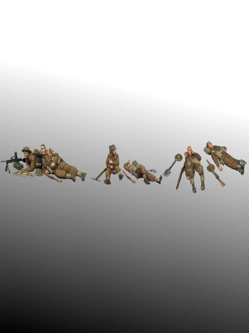 1/35 Modern Infantry in Combat Positions, 6 Figures, Resin Model Figure Kit, Unassembled and Unpainted