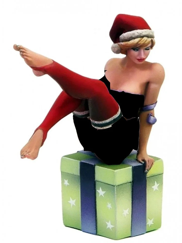 54mm Festive Pin-up, Resin Model Figure Kit, Unassembled and Unpainted
