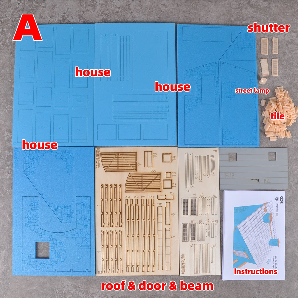 1/35 Rural Bungalow, Resin Model Diorama Kit, Historical Theme, Unassembled and Unpainted