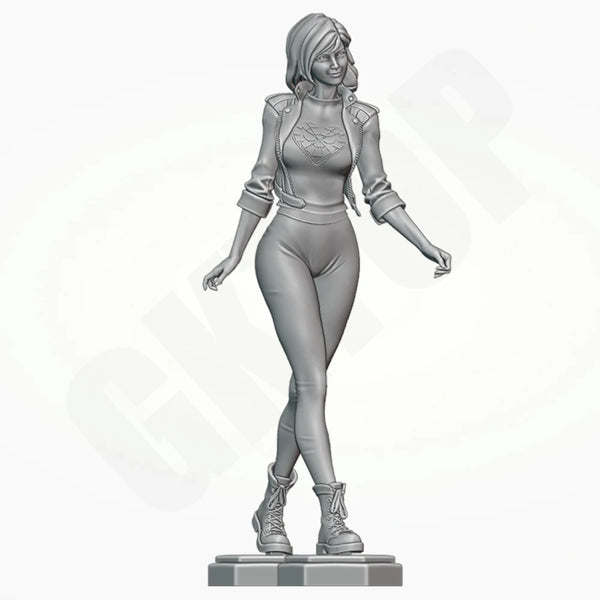 1/24 Futuristic Female in Bodysuit, Resin Model Figure Kit, Unassembled and Unpainted
