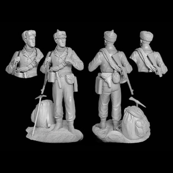 1/16 WWII Soviet Mountaineer, Resin Model Figure Kit, Unassembled and Unpainted