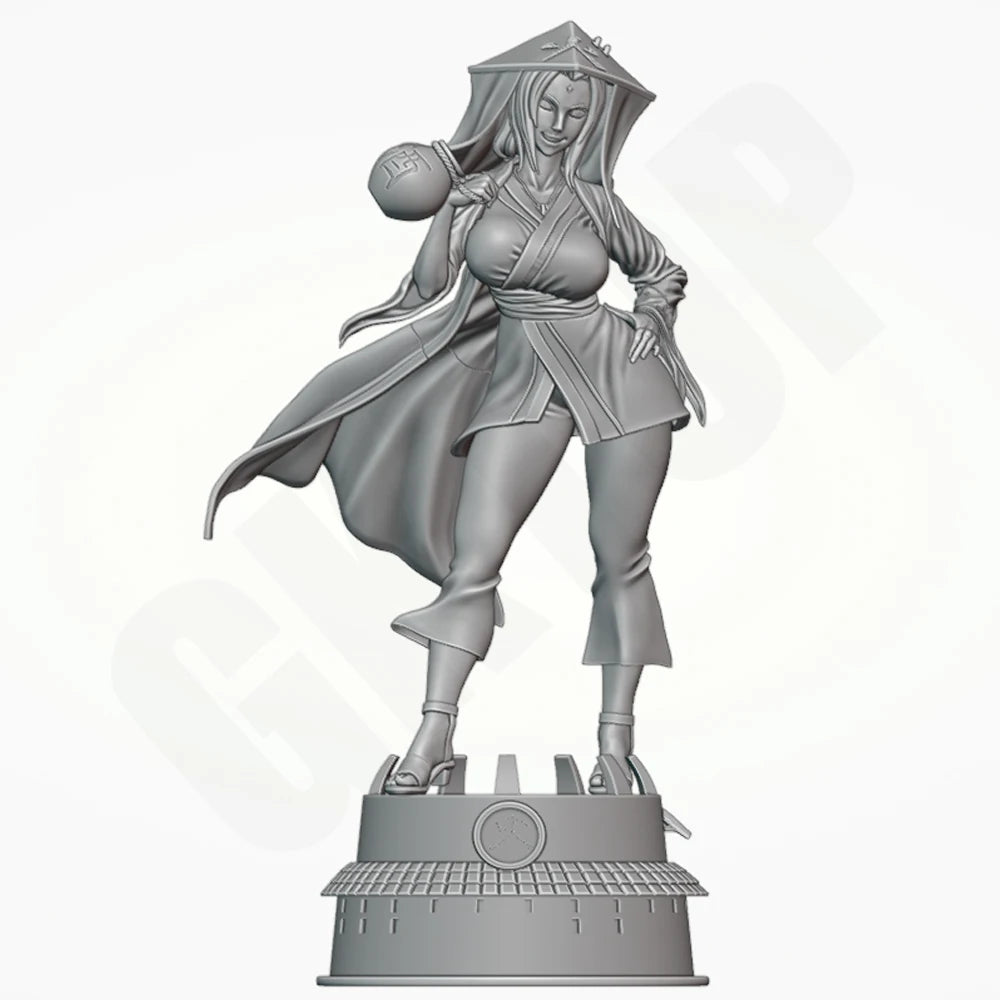1/24 Sorceress Wielding Magical Orb, Resin Model Figure Kit, Fantasy Theme, Unassembled and Unpainted