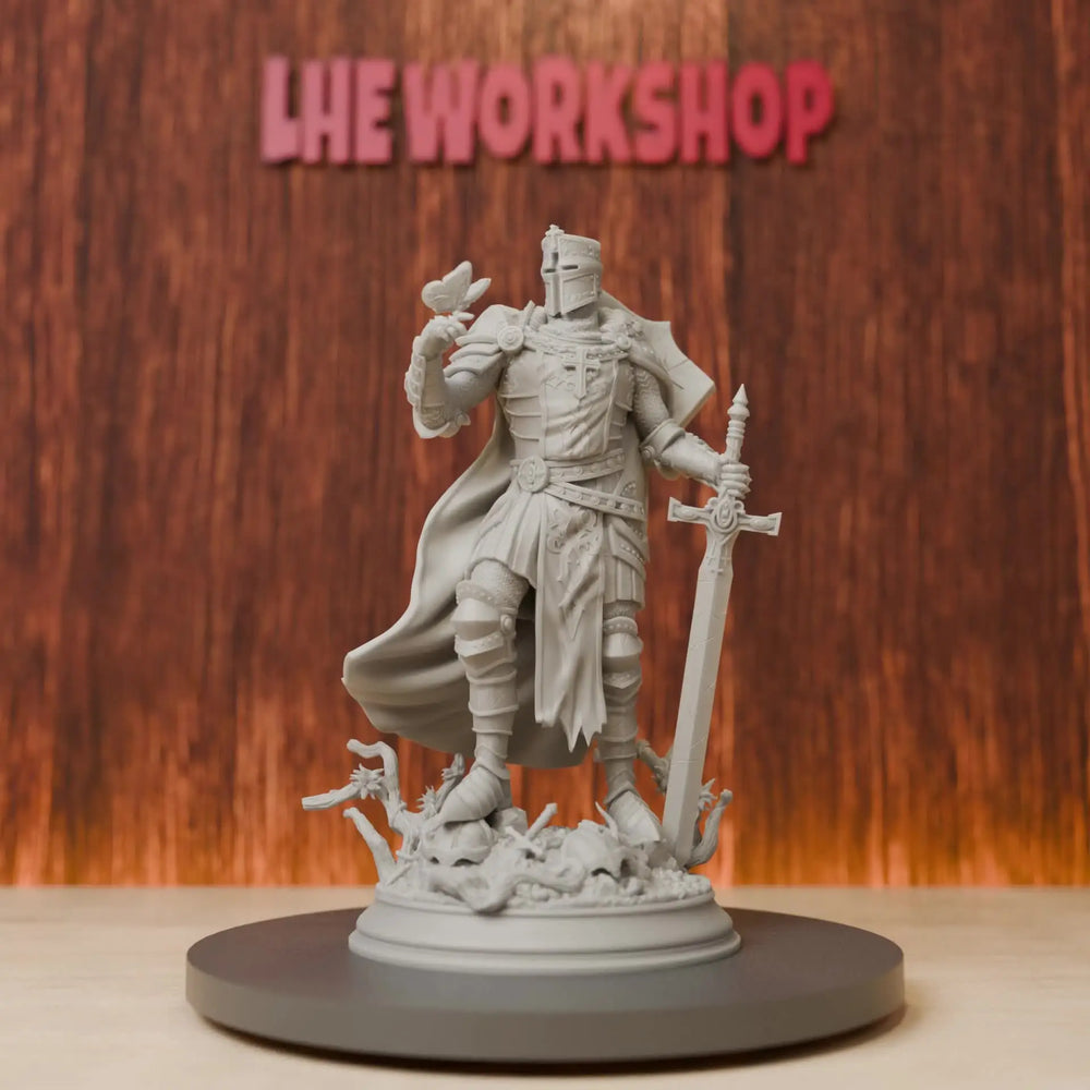 28mm Medieval Crusader Knight, Resin Model Figure Kit, Unassembled and Unpainted