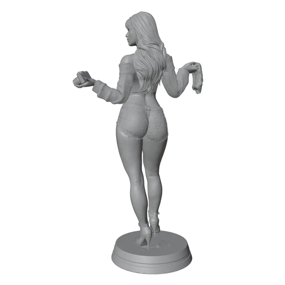 1/24 Pin-up with Accessories, Resin Model Figure Kit, Unassembled and Unpainted