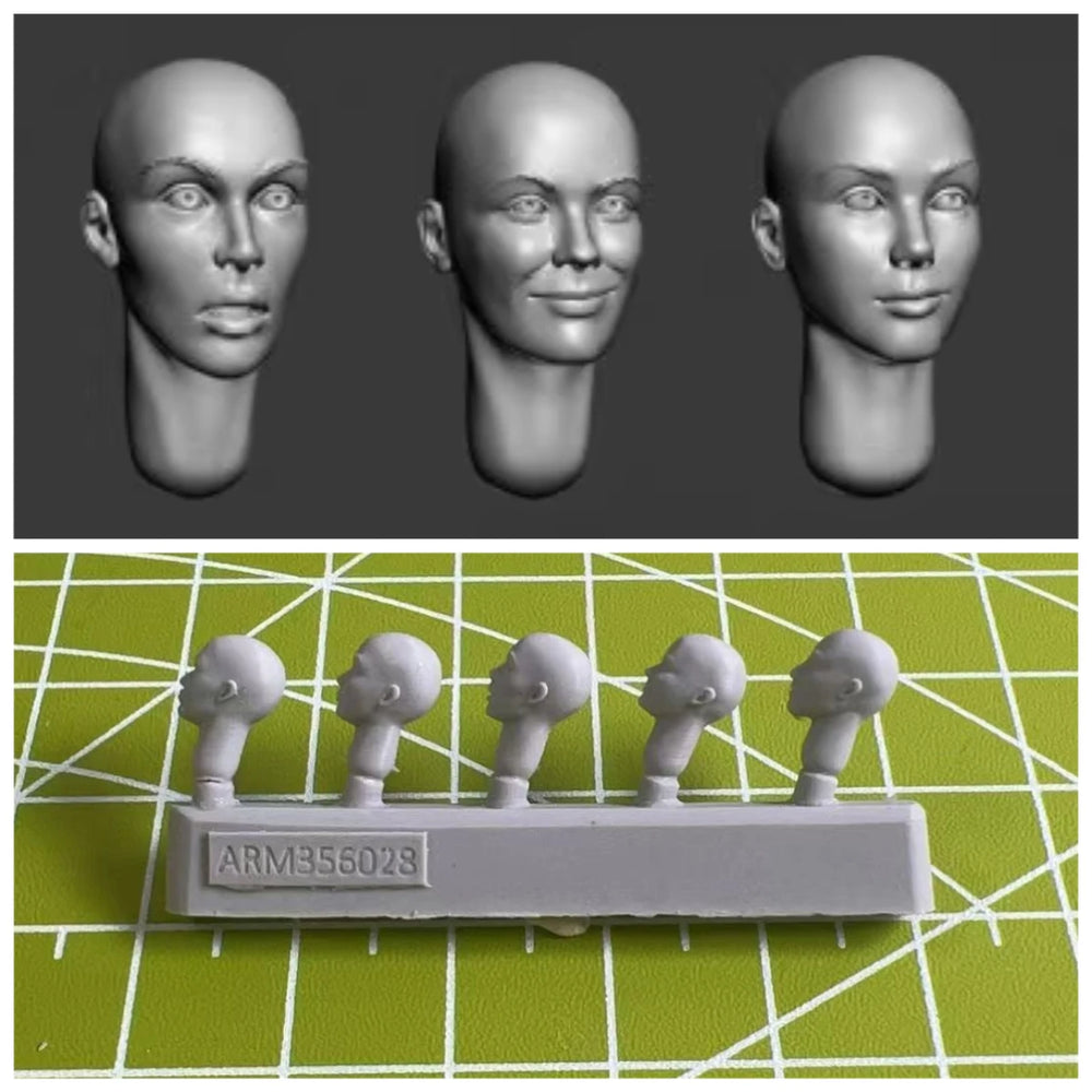 1/35 Female Heads & Busts, 15 Figures, Resin Model Bust Kit, Unassembled and Unpainted