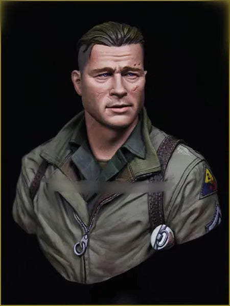 1/10 Modern US Army Officer in Field Uniform, Resin Model Bust Kit, Unassembled and Unpainted