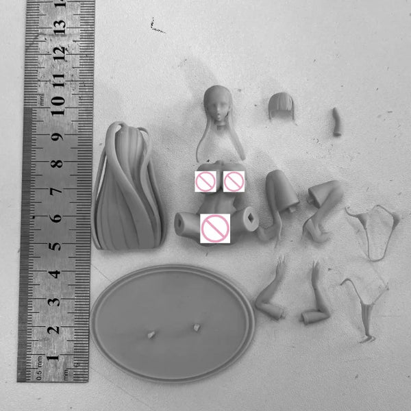1/24 Cartoon Bodybuilding Girl, Resin Model Figure Kit, Anime Theme, Unassembled and Unpainted