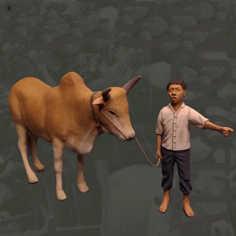 1/35 Western Cowboy & Rancher, 2 Figures, Resin Model Figure Kit, Historical Theme, Unassembled and Unpainted