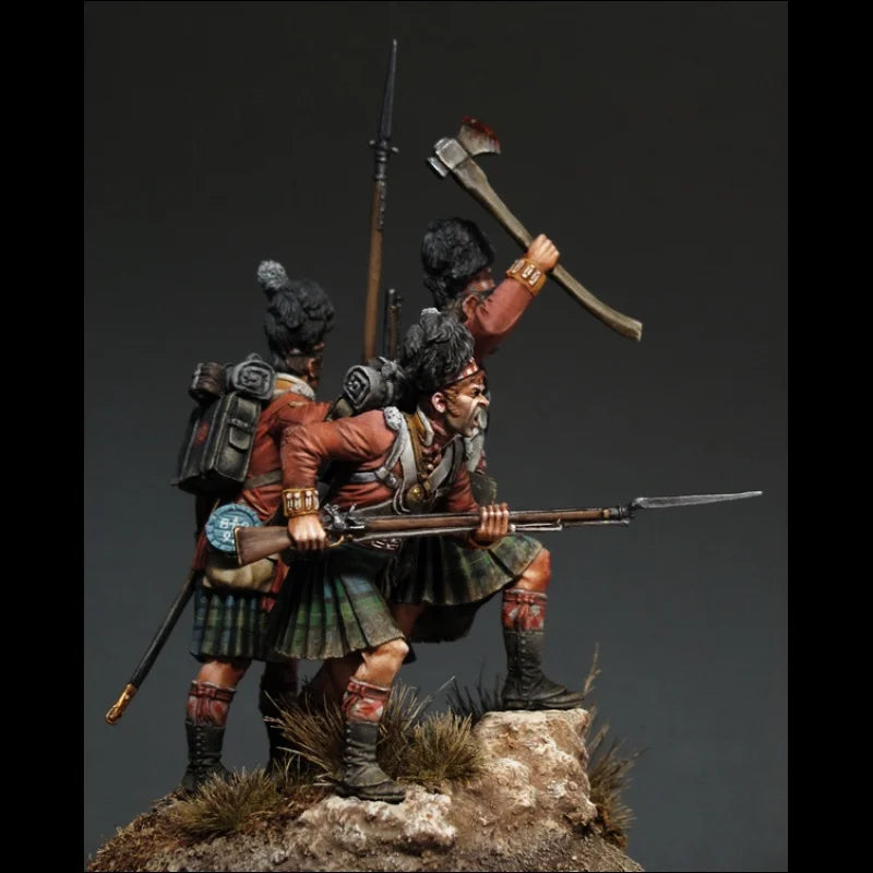 54mm Ancient Roman Legionaries Advancing with Spear, 3 Figures, Resin Model Figure Kit, Unassembled and Unpainted