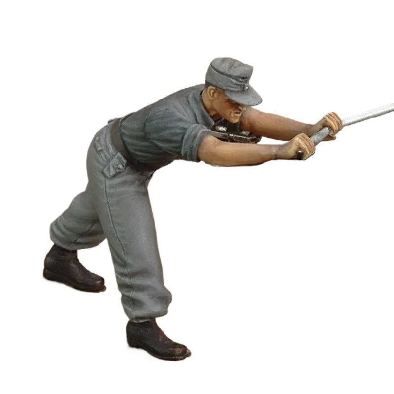 1/35 WWII Soldiers & Construction Workers, 5 Figures, Resin Model Figure Kit, Unassembled and Unpainted