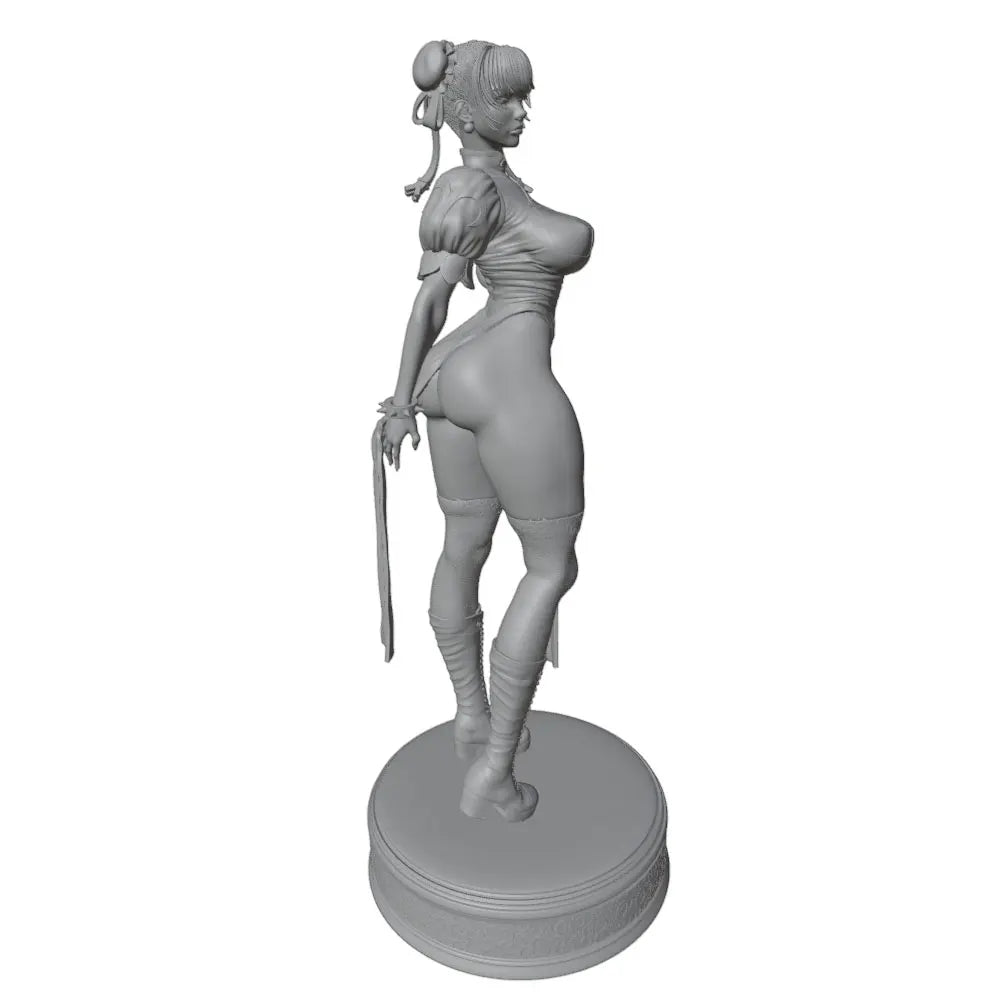 1/24 Female with Pigtails in Athletic Outfit, Resin Model Figure Kit, Anime Theme, Unassembled and Unpainted