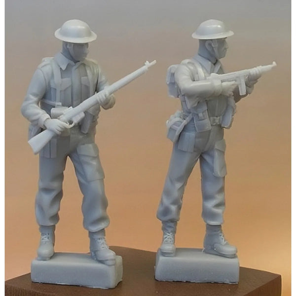 1/35 WWII Allied 8th Army Infantry, 2 Figures, Resin Model Figure Kit, Unassembled and Unpainted